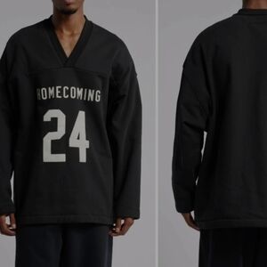 ESSENTIALS HOMECOMING FEAR OF GOD V NECK 100%COTTON FLEECE LINED SWEATSHIRT